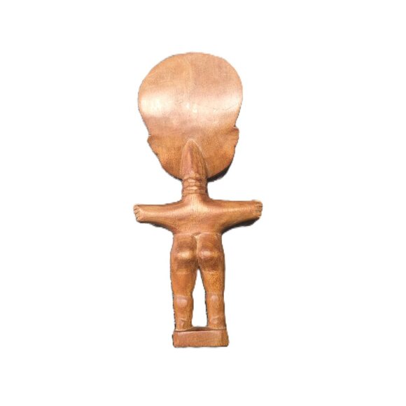 Vintage Ashanti Aku’aba Fertility Doll Rare Ghana Tribal Carved Wood Figure 7'' - Picture 2 of 3